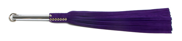 W511 Purple Suede Lambskin Tails (13mm wide) Short Chrome Handle