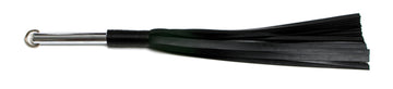 W51 Rubber Tails (10mm wide) Short Chrome Handle Flogger