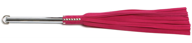 W530 Pink Suede Lambskin Tails (13mm wide) Long Chrome Handle