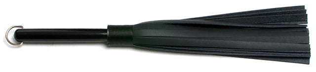 W601 Short-Black Cowhide Leather Tails