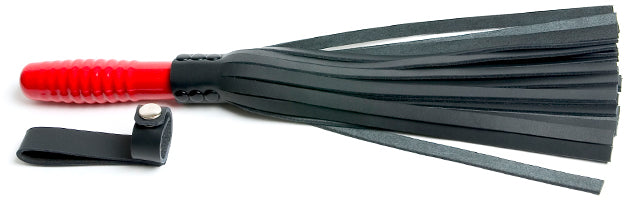 W661 Dildo Black Cowhide Leather Tails