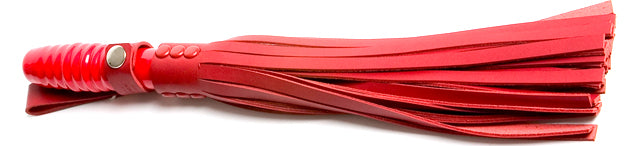 W663 Dildo Red Cowhide Leather Tails