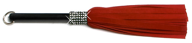 W737 Mini Long Swarovski Crystal-Red Extra Soft Lambskin Suede Tails