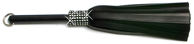 W781 Mini Medium Swarovski Crystal-Black Soft Lambskin Leather Tails
