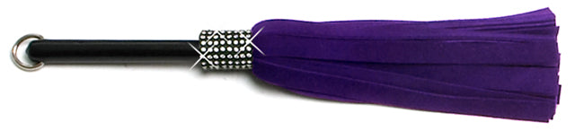 W785 Mini Medium Swarovski Crystal-Purple Soft Lambskin Suede Tails