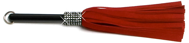 W787 Mini Medium Swarovski Crystal-Red Extra Soft Lambskin Suede Tails