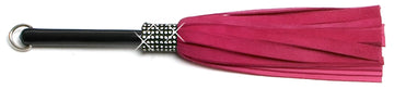 W789 Mini Medium Swarovski Crystal-Pink Soft Lambskin Suede Tails