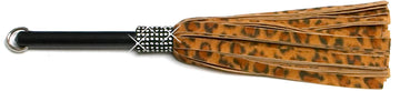 W791 Mini Medium Swarovski Crystal-Leopard Soft Lambskin Suede Tails